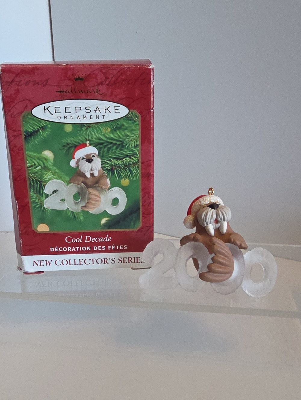Vintage 2000 Hallmark Keepsake Cool Decade Walrus Christmas Ornament W/Box